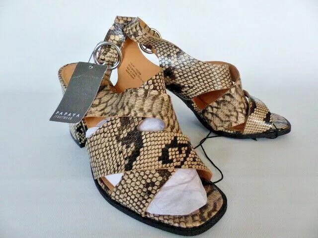 WOMEN S MATALAN PAPAYA Shoes UK6 EU39 Faux Snake Skin Design 9cm 3.5 heel 14.95 PicClick UK