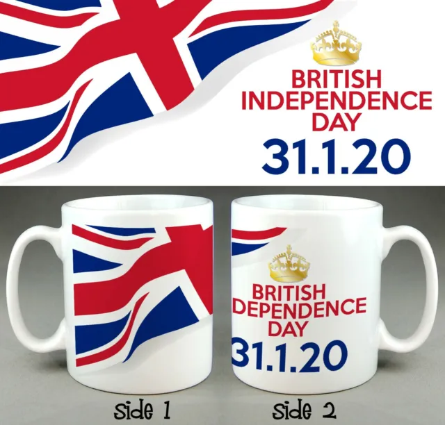 British Independence Day 31.1.20 MUG, January Brexit 2020 Office Coffee Cup