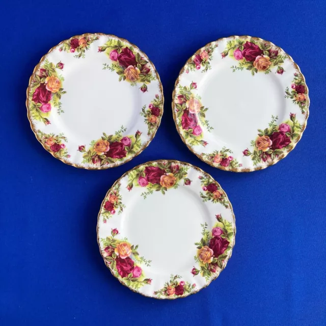 x3 Piatti da tè Royal Albert OLD COUNTRY ROSE Bone China Side / 6,5"