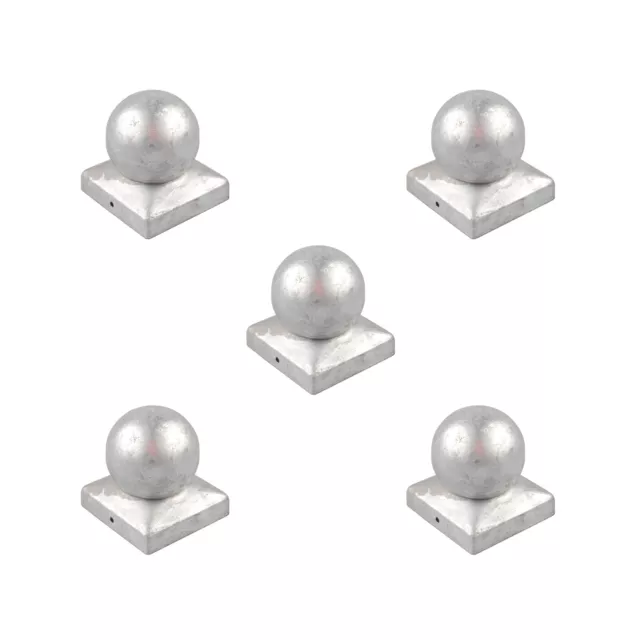 5x Poste Tapa Polietileno Cap Galvanizado Bola para 12 X 12CM 1,2 MM Fuerza