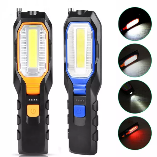 LED Work Light COB Car Garage Inspection Lamp Magnetic Torch USB Rechargeable UK