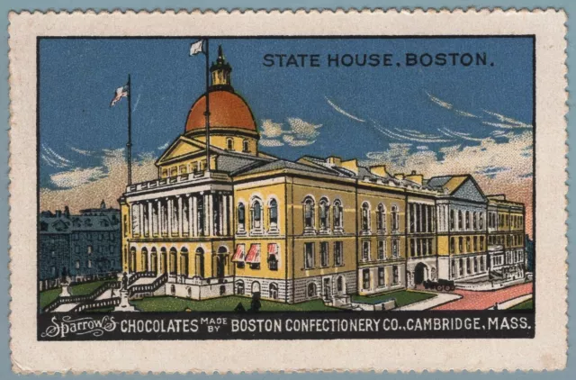 ES1931 Poster stamps advertising: Sparrow Chocolate - State House Boston