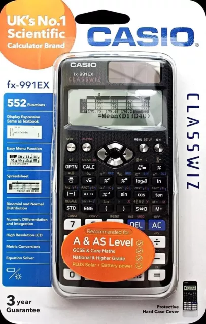 Casio Fx-991ex Classwiz Advanced Engineering Scientific Calculator-552 Functions