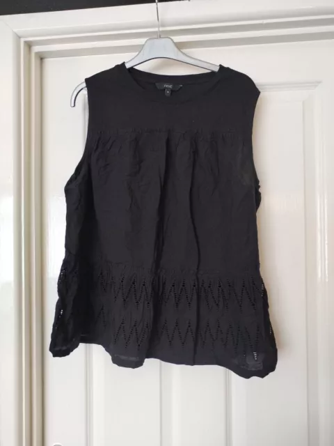 Next Ladies Black Sleeveless Top Size 16