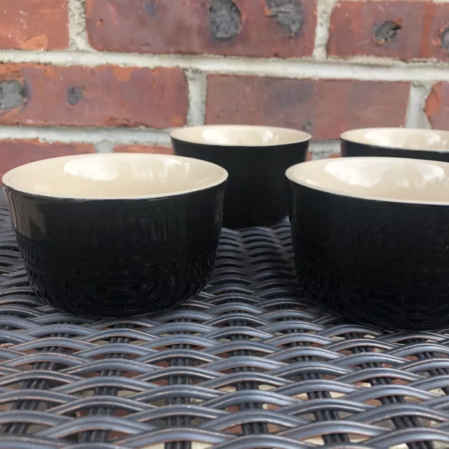 Le Creuset Ramekins Black Stoneware Set Of 4