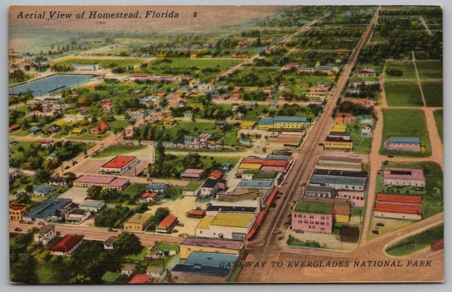 Vintage Postcard - Aerial View of Homestead Florida - FL