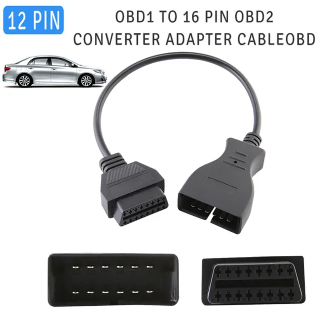 Universal 12 Pin OBD1 to 16 Pin OBD2 Diagnostic Scanner Convertor Adapter Cable