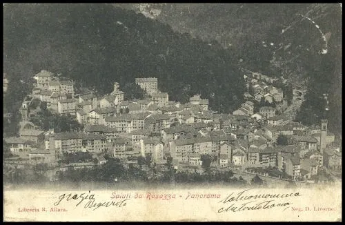 Biella - Saluti da Rosazza - fp vg 1904