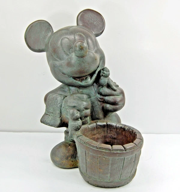 Vintage 1997 Mickey Mouse Disney 11" Outdoor Garden Planter Statue Birds #830 Vintage 1997 Mickey Mouse Disney 11" Outdoor Garden Planter Statue Birds #830