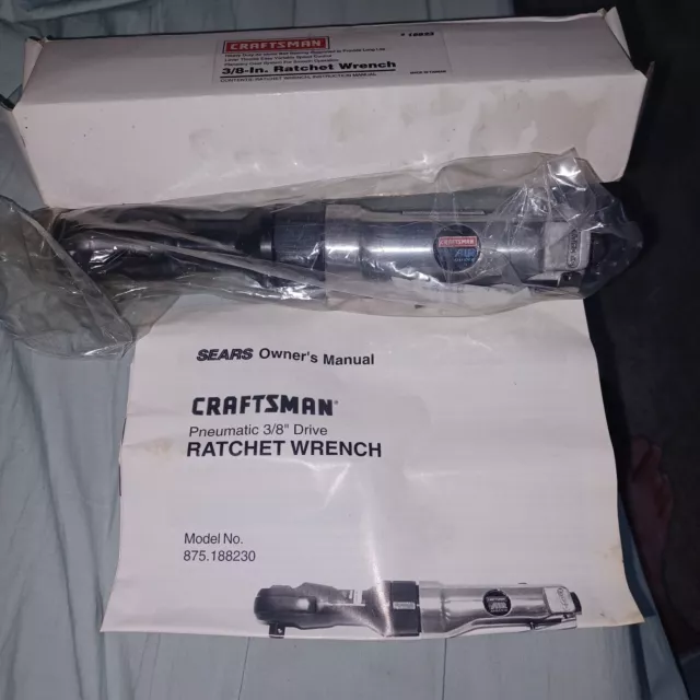 SEARS CRAFTSMAN 3/8" Air Drive Ratchet Wrench 875-188230 Pneumatic Tool New