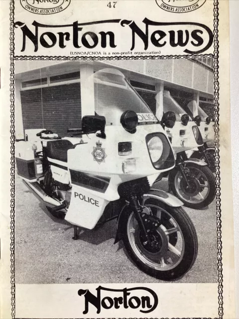 Norton Motorcycles News 1983  USA Owners Shop Ads Police Holly MI Mertz NY