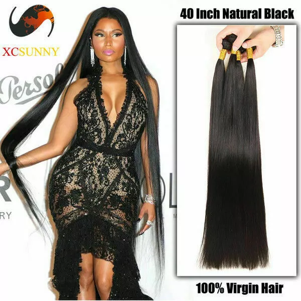 Raw Virgin Quality BRAZILIAN/PERUVIAN/CAMBODIAN HAIR 10 To 42 Inch Straight 12AA