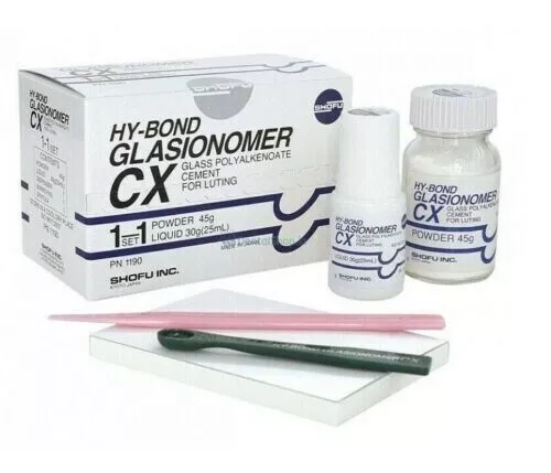 Dental HY-Bond Glass Ionomer CX Befestigungszement SHOFU Pulver 45 g &...