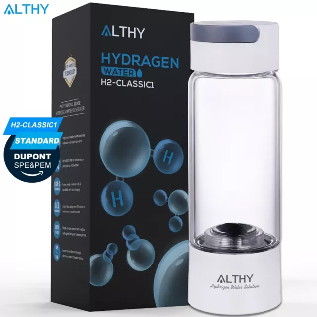 ALTHY Wasserstoff Wasserflasche Wasser Generator Ionisator SPE&PEM H2-Inhalation