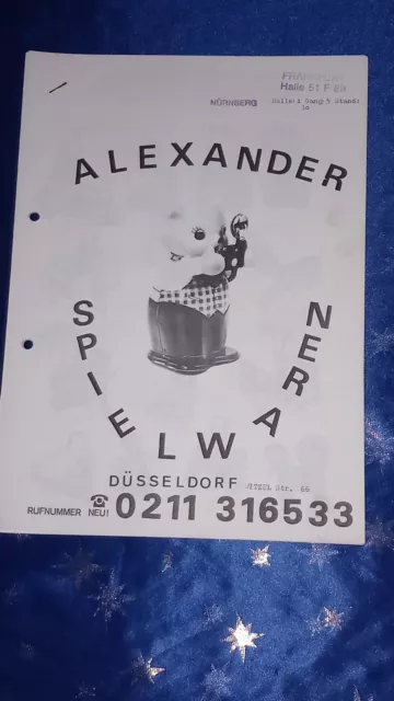 Vintage - ALEXANDER Blechspielzeug  Katalog / 70er - DIN A 4 - 14  Seiten / gebr