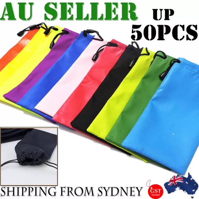 UP 50X Cleaning Clothes Sunglasses Pouch Glasses Case Soft Eyeglasses Bag Random