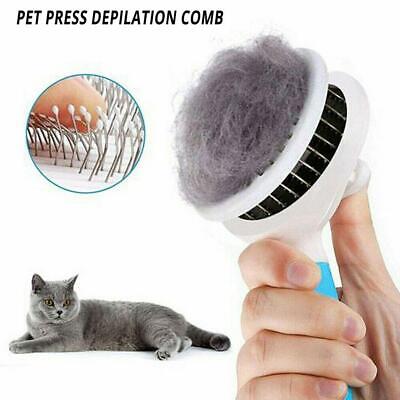 Pet Dog Cat Clean Grooming Self Cleaning Slicker Brush Massage Hair Remover C.Q2