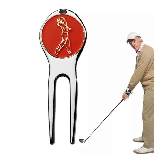 Golf Divot Tool With Magnetic Ball Marker Zinc Alloy Golf Accessories