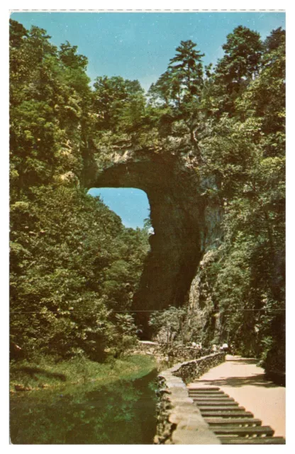 Vintage Natural Bridge Postcard Seven Wonders of the World Lexington VA Unused
