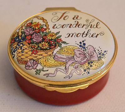 Crummles & Co. English Enamels "To A Wonderful Mother" Trinket Box