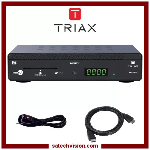 Récepteur HD FRANSAT Triax THR 7610 & Carte FRANSAT + Déport IR + Cordon HDMI