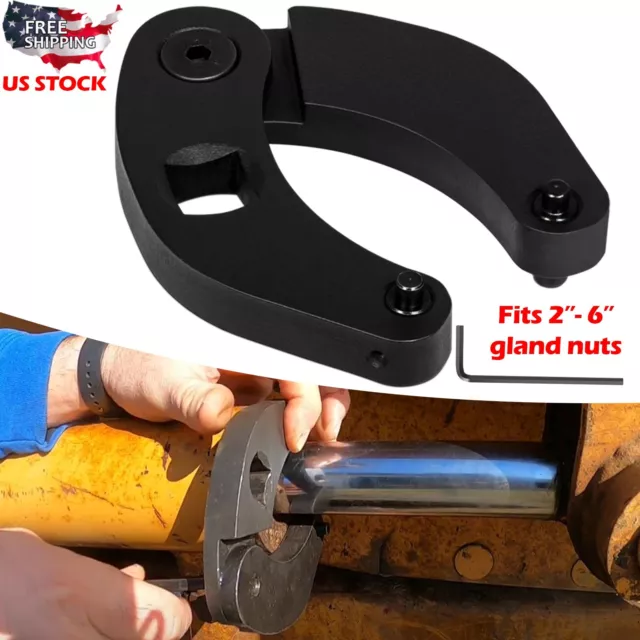For Hydraulic Cylinders 1266 Adjustable Gland Nut Wrench Pin Spanner Tools