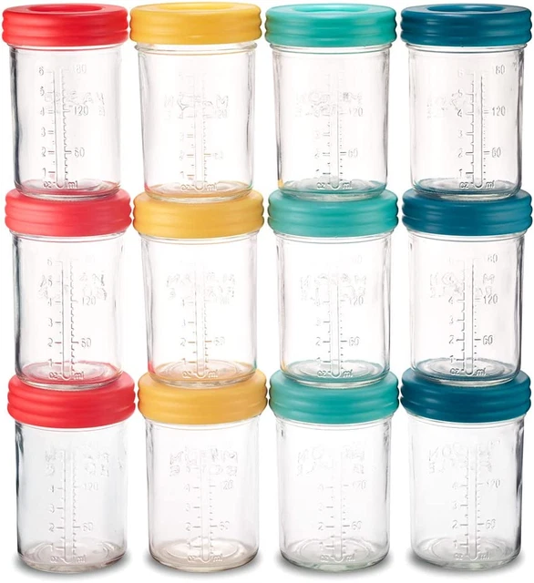 - Glass Mason Jars for Breast Milk Storage - Wide Easy to Clean Design, Dishwash