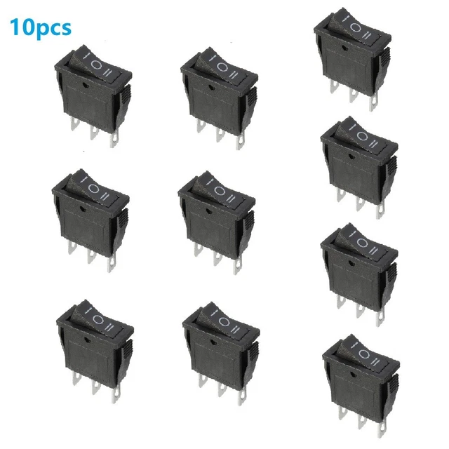 Pratici interruttori a dondolo rettangolari on-off-on 12 V 16A 250VAC KCD3-101/3P