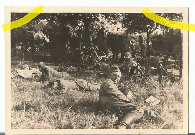 PHOTO ALLEMANDE WW2 : Pause entre les combats . campagne de France 1940 ...