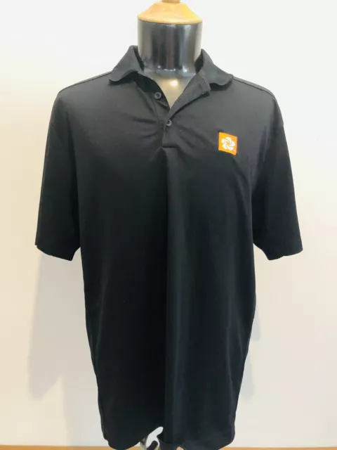 Nike Golf Tour Performance Sz XL Black Knit Mens Polo Shirt Dri-fit