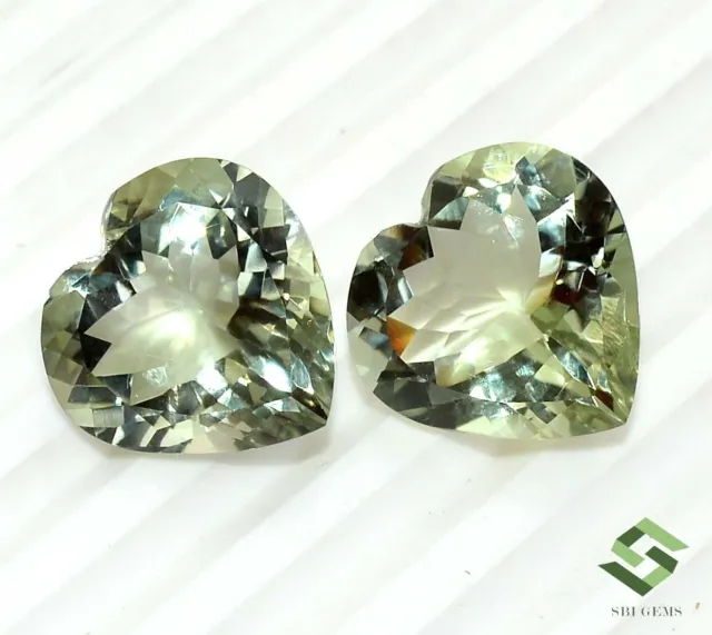 18x18 mm Natural Amethyst Heart Shape Cut Pair 31.30 CTS Loose Gemstones