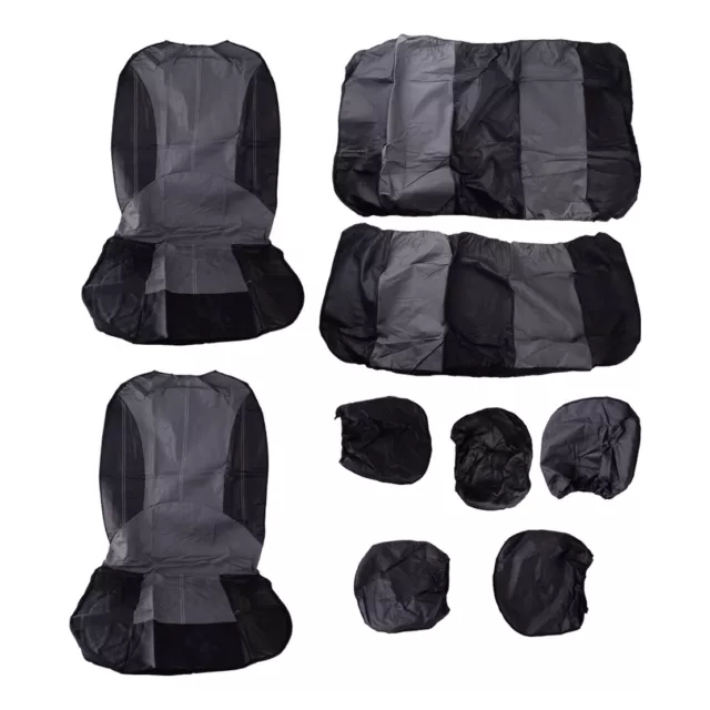 PU Leather Car Seat Covers Front Rear Full Set Cushion Protector Universal A1