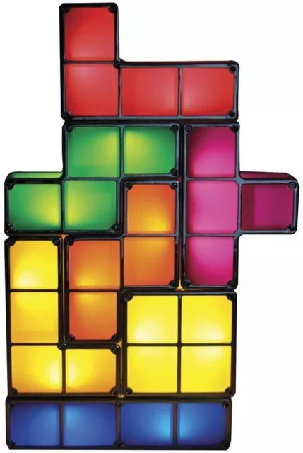 Lampe Tetris Lampe de table LED empilable Lumière d'ambiance Design rétro 