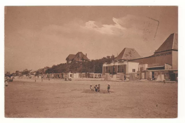 Cpa 80 - Le Crotoy : Le Casino - La Plage - Les Cabines (Somme) Écrite