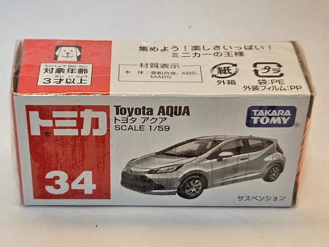 1/59 TOMY Tomica - Toyota Aqua (34) Misb Japan Car # EUR 9,99 - IT - Foto 5
