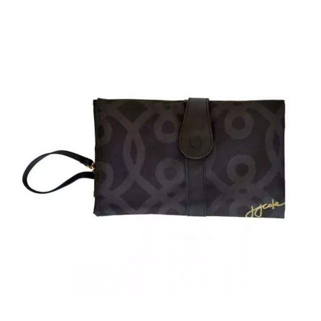 Black/Gold Baby Nappy/Diaper Changing/Change Clutch/Mat/Foldable Wallet/Bag