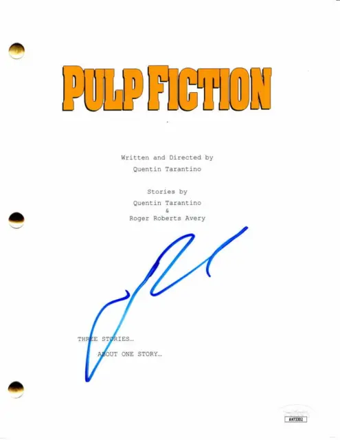 John Travolta Signed Autograph Pulp Fiction Movie Script - Quentin Tarantino JSA