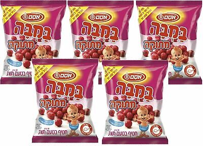 Lote de 5x Bamba Fresa Dulce Sabor Snack Elite Israel Kohser Israelí
