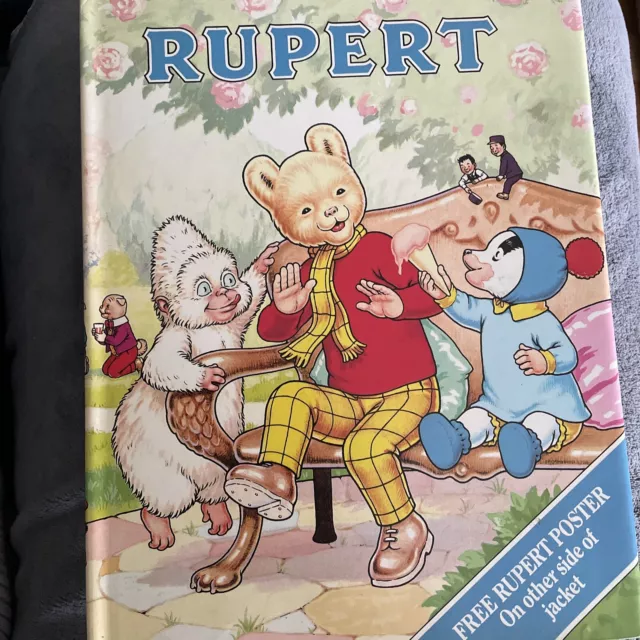 Vintage Rupert Annual 70th Anniversary Edition Free Poster Collectible Retro