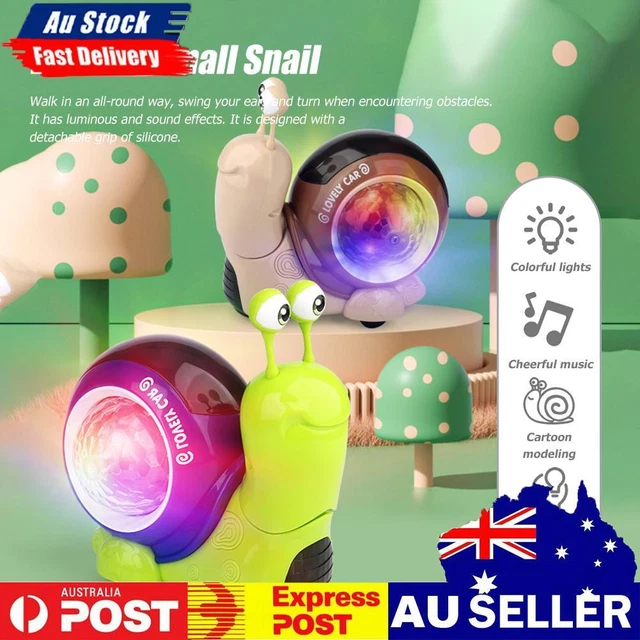 Electric Music Animal Snail Baby Toy LED Light Up Kids Toddler Interactive Toys
