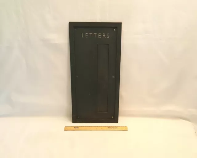 Very large antique bronze letterbox plate, a very rare early 20th Century item.