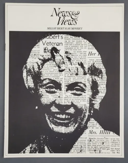 1968 Muriel Humphrey Hubert Presidential Campaign News Views Articles Booklet