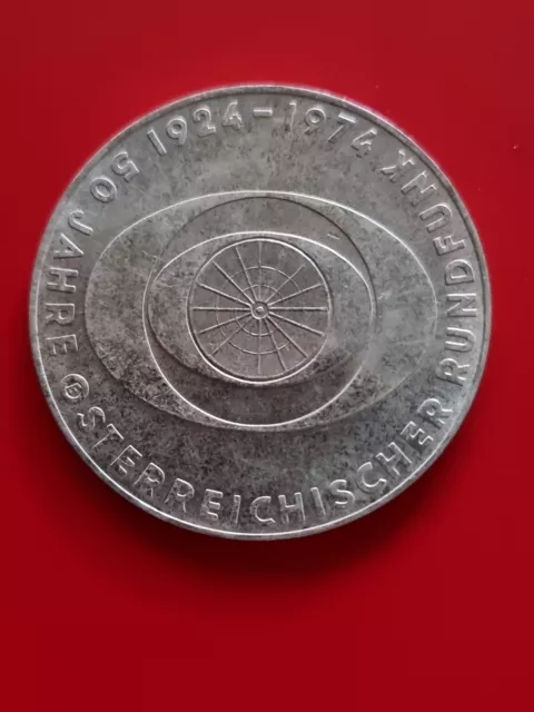 1974 Austria 50 Schilling Silver Coin