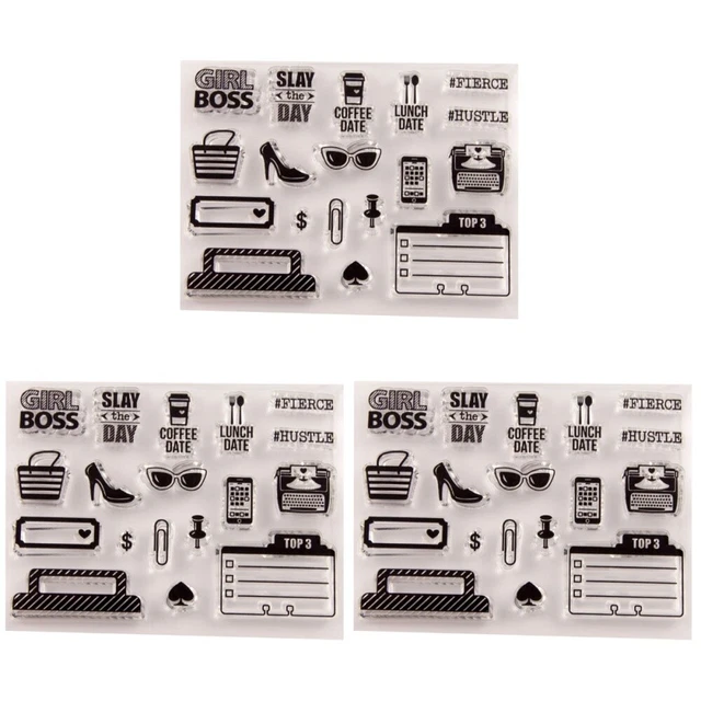 3 stücke klar stempel transparent dichtstempel für diy scrapbooking handwerk pho