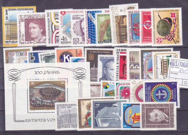 Österreich  Lot aus dem Jahr 1983 postfrisch siehe  Scan