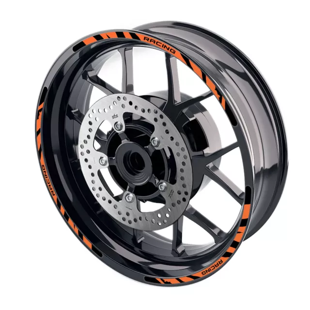 Orange WILD02 Rim 17" Wheel Decals Tape For Yamaha YZF R1 98-21 20 19 18 17