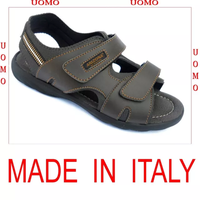 MEPHISTO SANDALI UOMO fibbia o strap marrone nero vera pelle