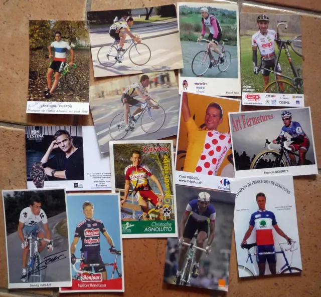 cyclisme - Lot 13 Cartes de coureurs