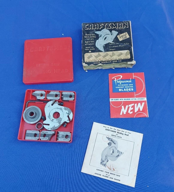 CRAFTSMAN 93216 BENCH & Radial Arm Saw Molding Head w/ 6 Sets of