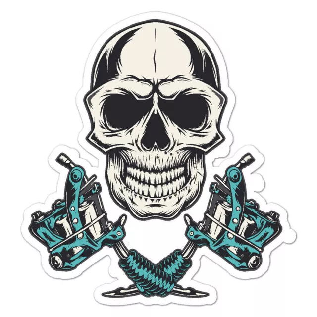 Skull Tattoo Machine Sticker